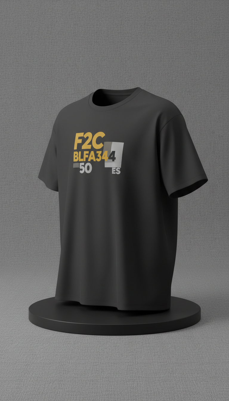 Charcoal Black Typographic T-Shirt