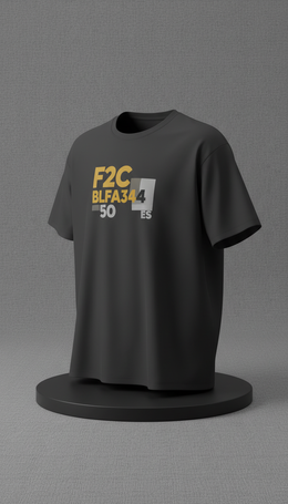 Charcoal Black Typographic T-Shirt